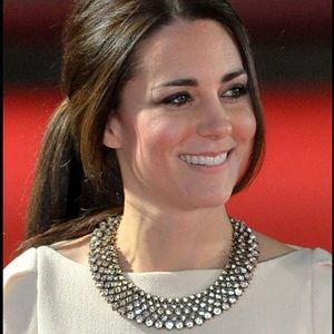 Zara sparkly bib crystal bead necklace as seen on Duchess of Cambridge